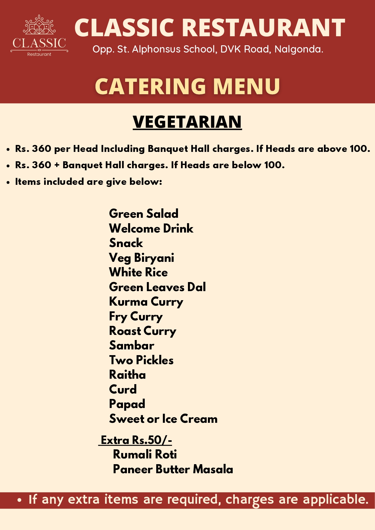 Catering Menu Image