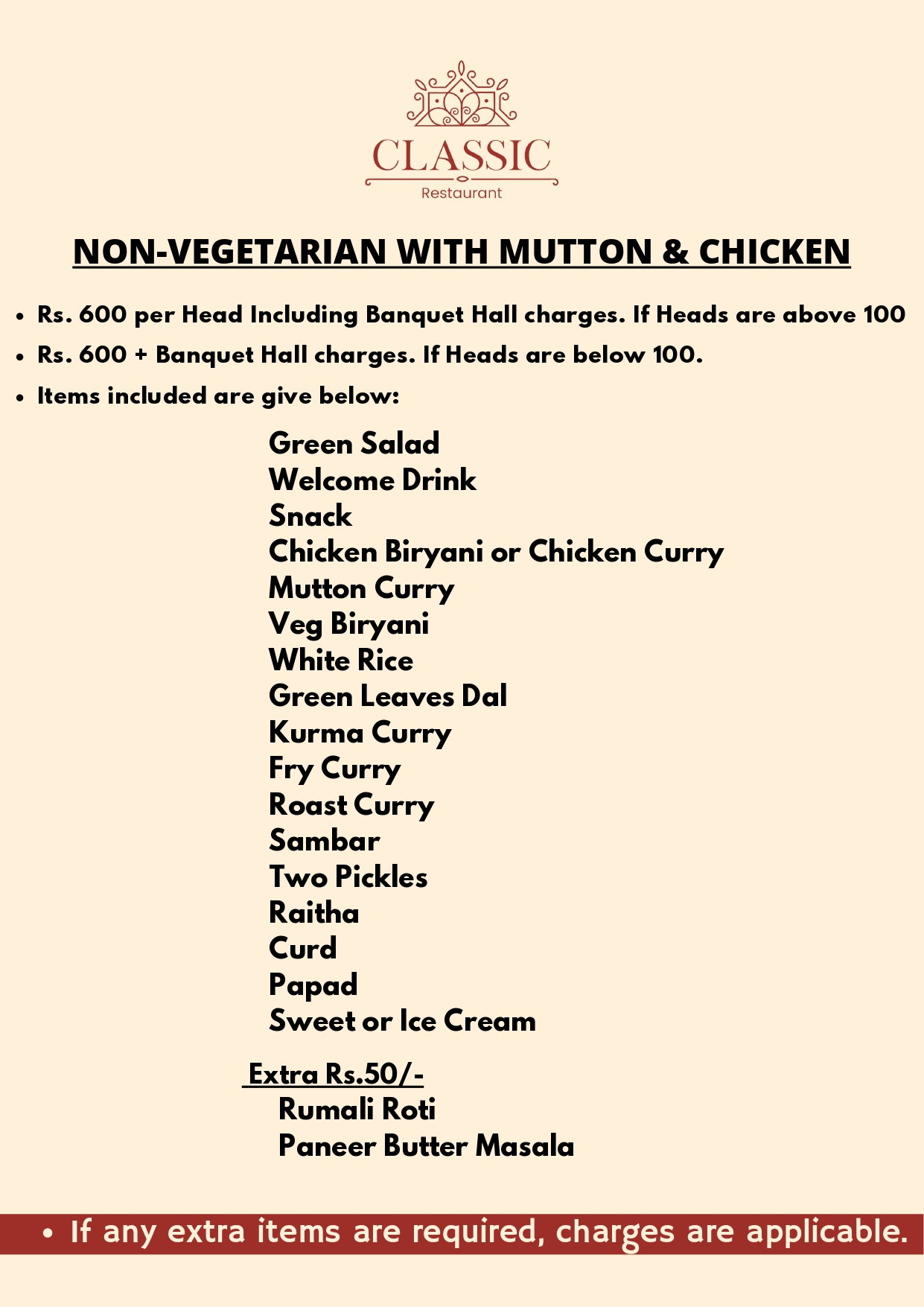 Catering Menu Image